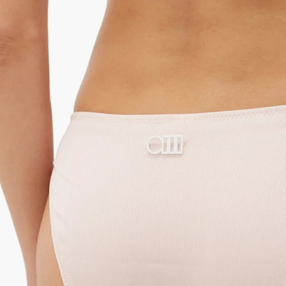 New Solid & Striped The Jade Rib Ballet P Barbie Pink Swim Bikini Bottom Small